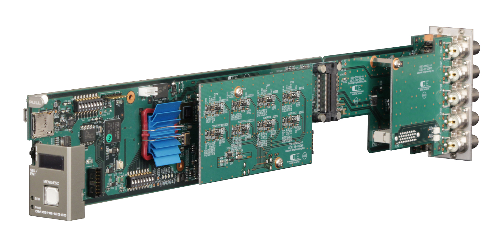 12g Sdi 対応 デジタル オーディオ 8系統 16ch デマルチプレクサ モジュール 放送業務用 映像 音声 機器の開発 製造 販売はコスミックエンジニアリング